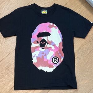 Women’s A Bathing Ape multi pixel camo head tshirt xs